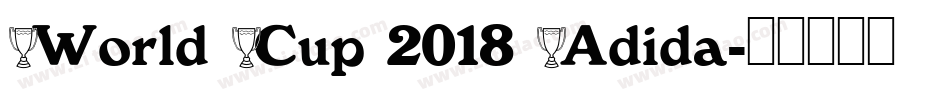World Cup 2018 Adida字体转换